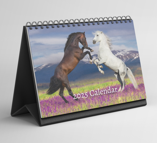 Horse Desk Calendar 2025