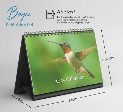 Hummingbird Desk Calendar 2025