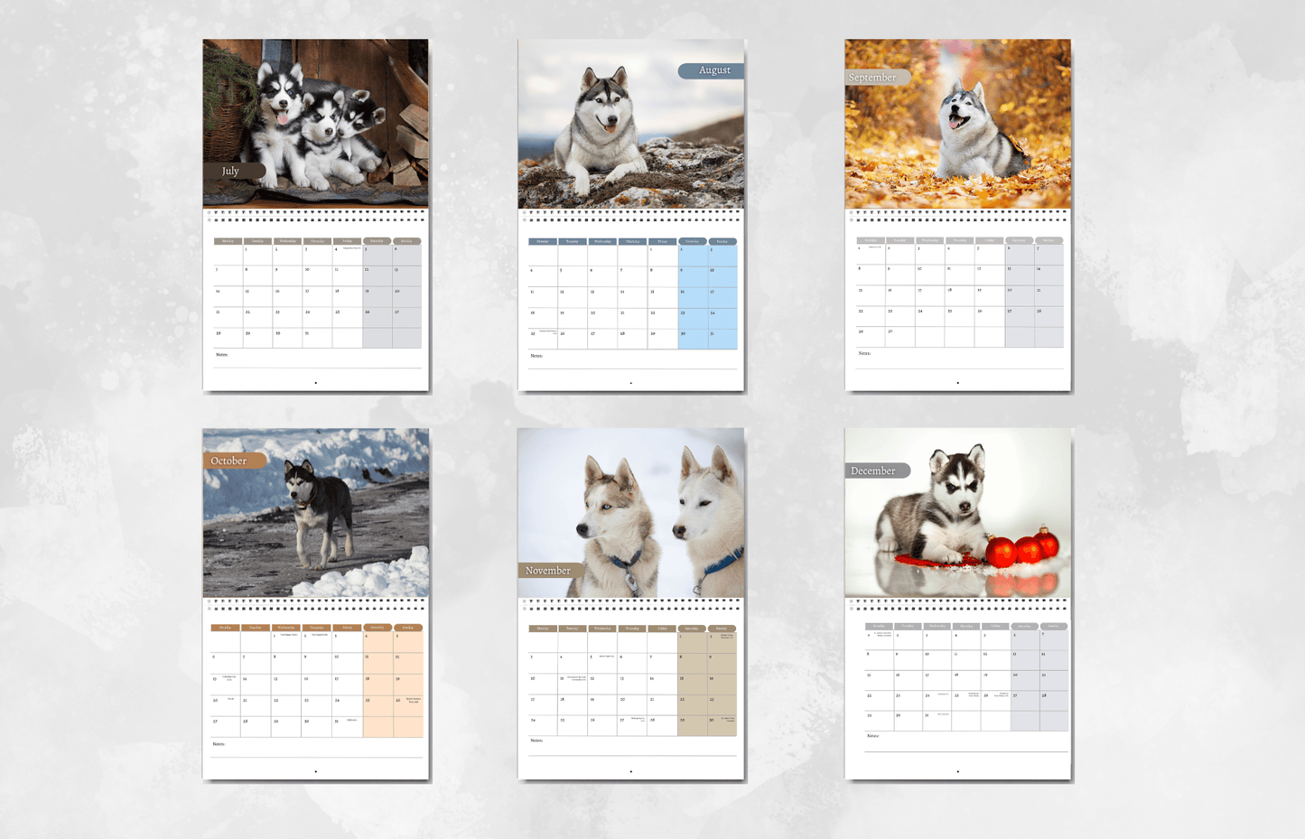 Husky Calendar 2025