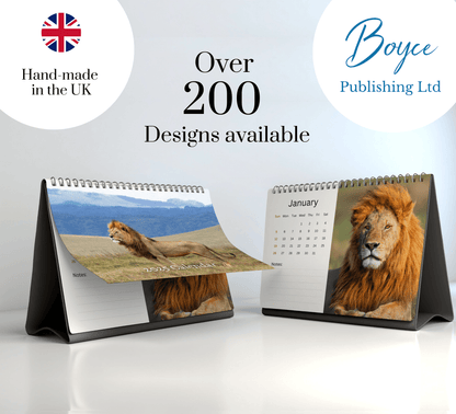 Lion Desk Calendar 2025