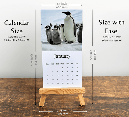 Mini Penguin Calendar 2025