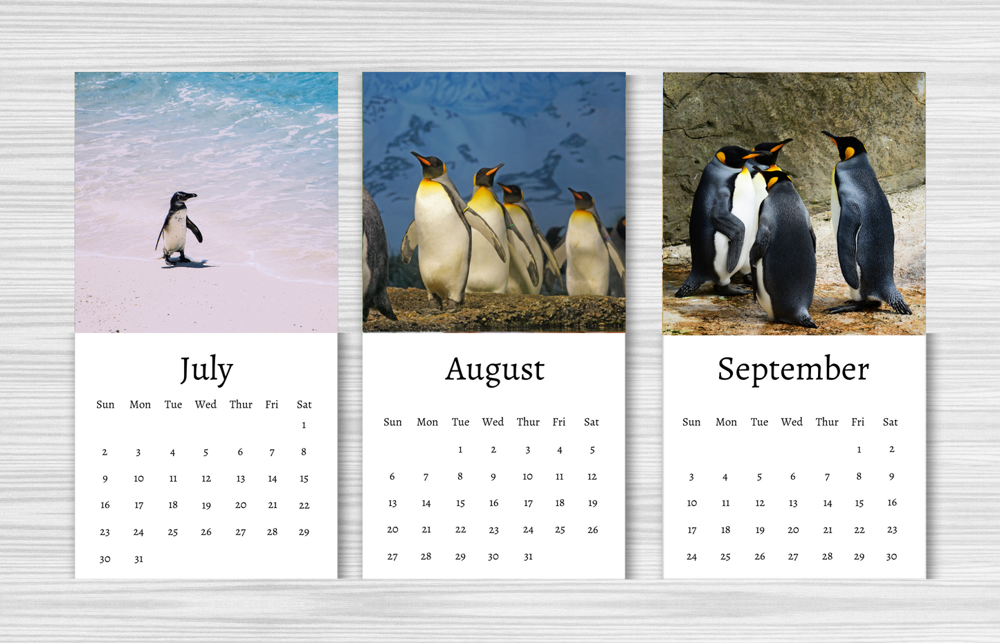 Mini Penguin Calendar 2025