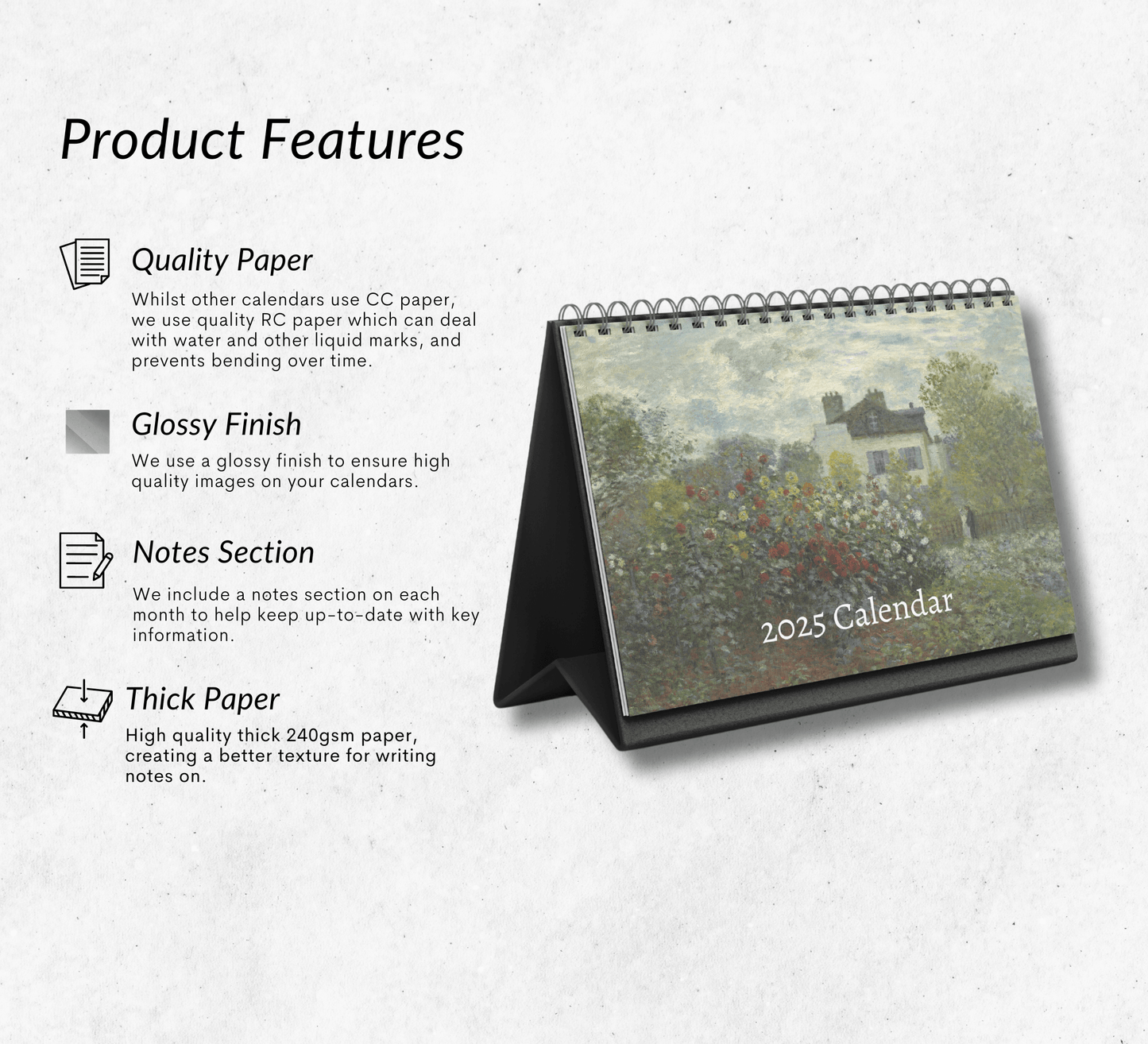 Monet Desk Calendar 2025