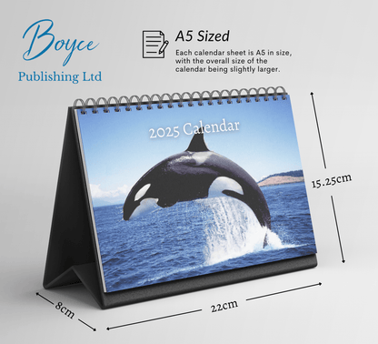 Orca Desk Calendar 2025