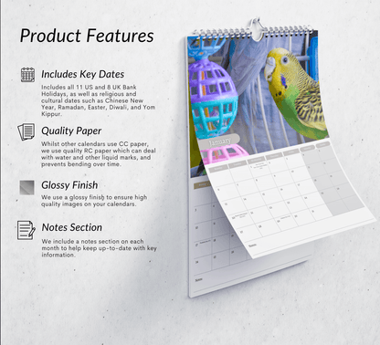 Parakeet Calendar 2025