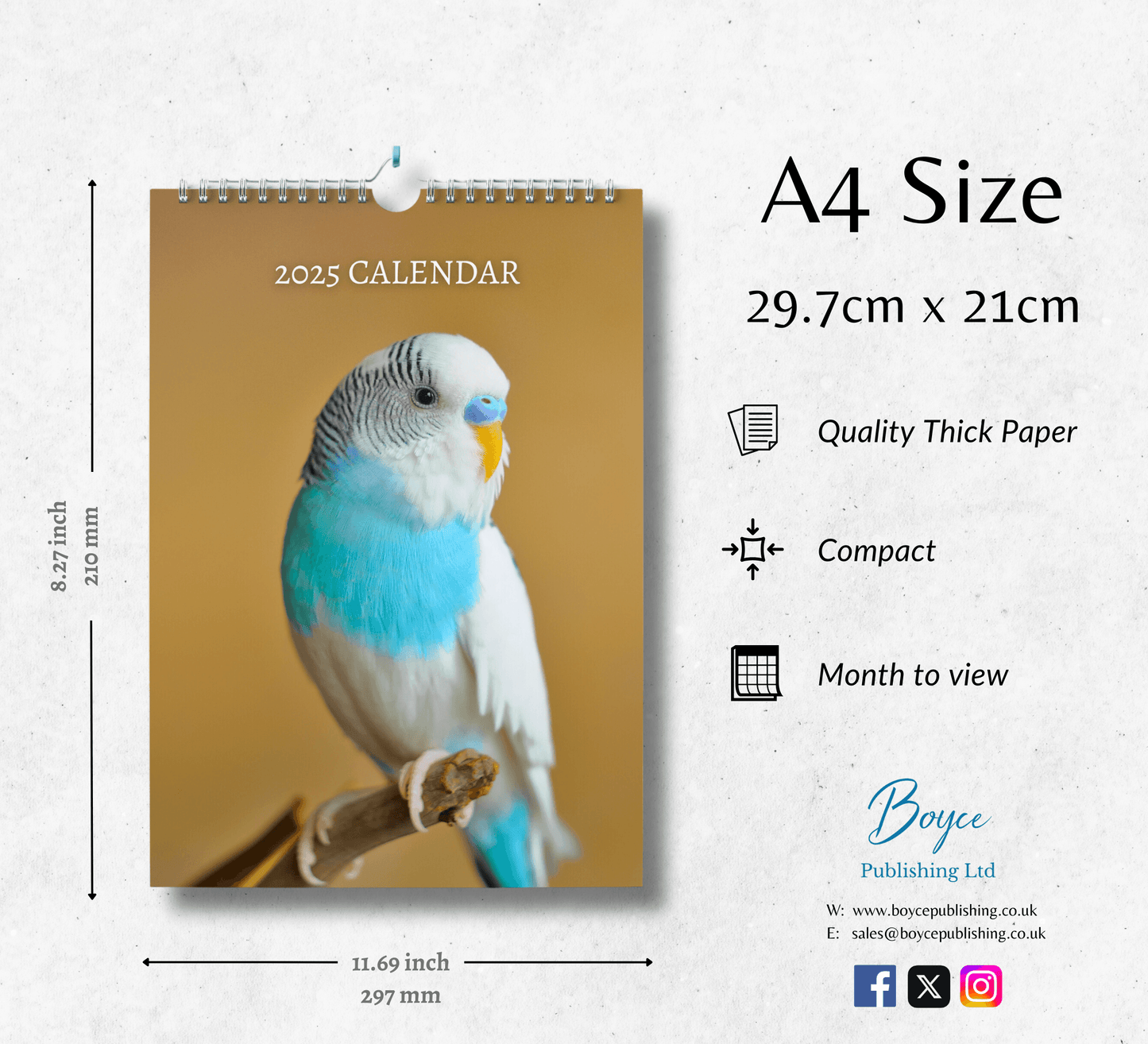 Parakeet Calendar 2025