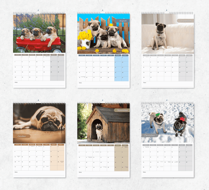 Pug Calendar 2025