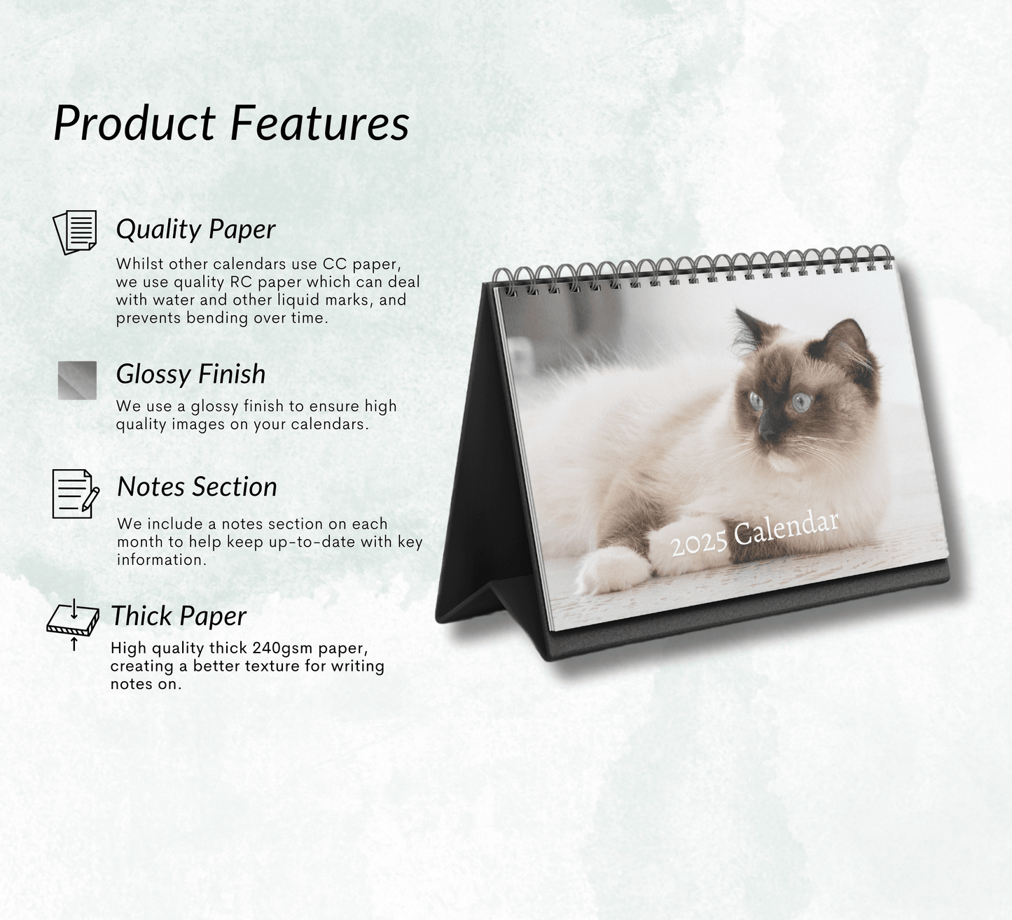 Ragdoll Cat Desk Calendar 2025