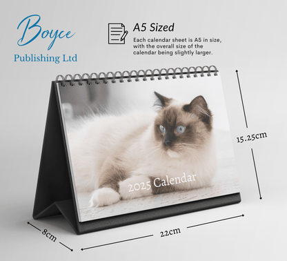 Ragdoll Cat Desk Calendar 2025