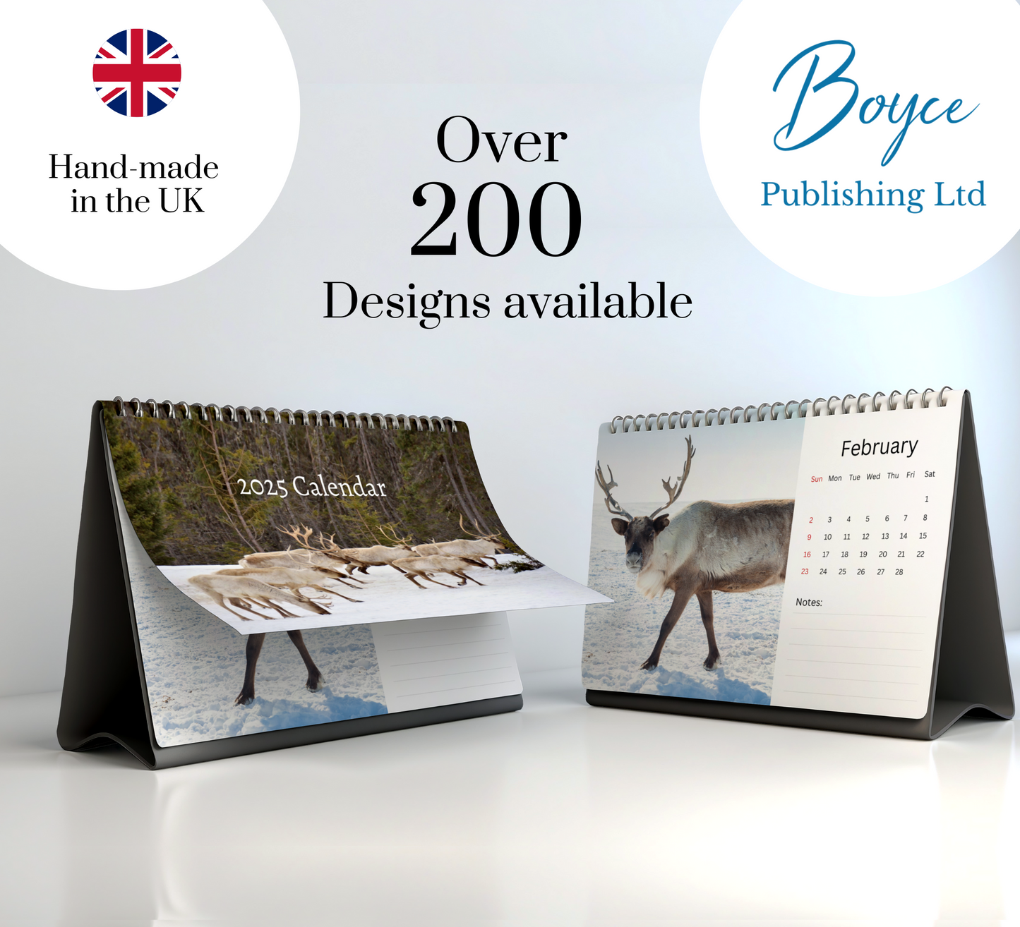 Reindeer Desk Calendar 2025