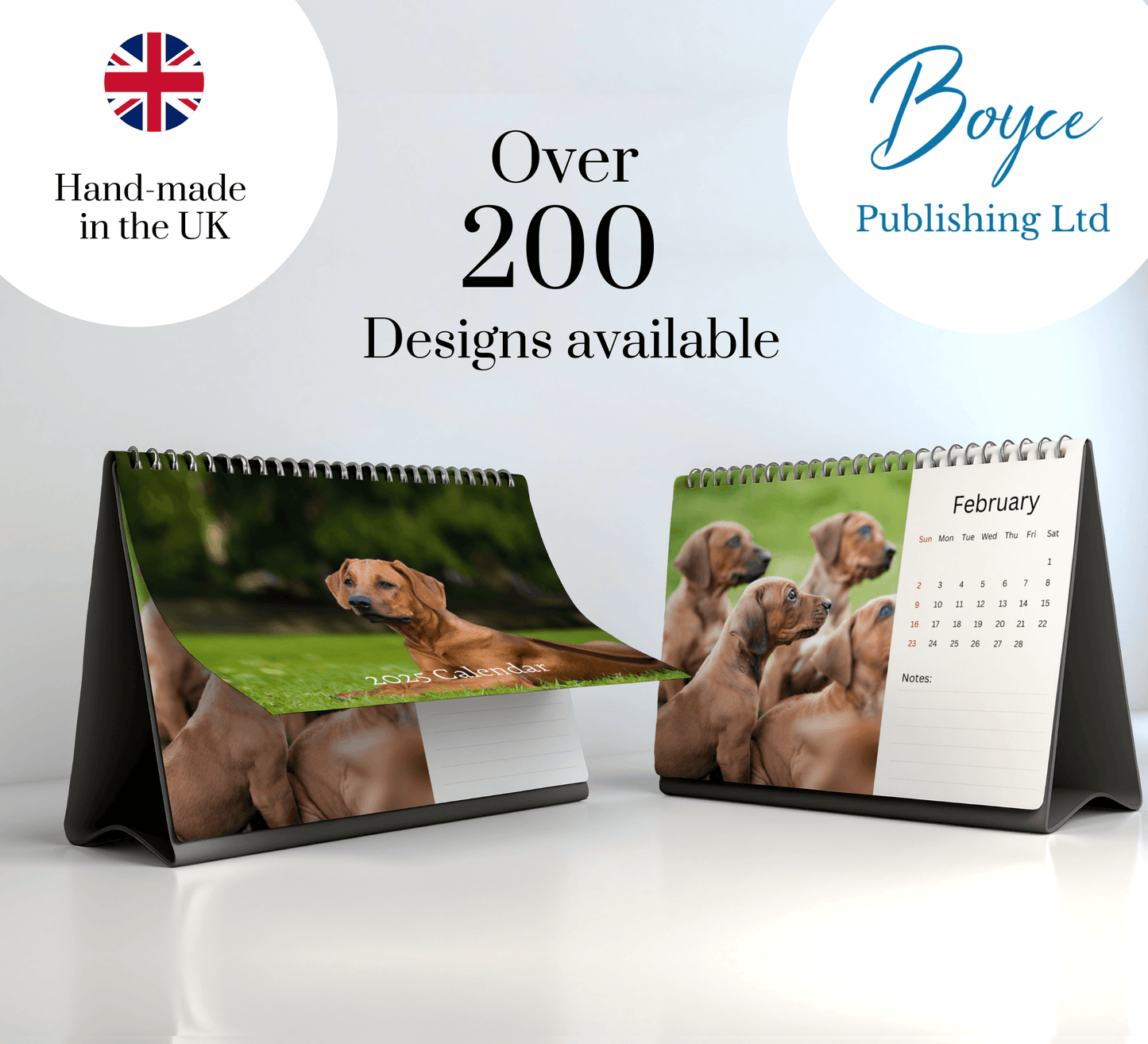 Rhodesian Ridgeback Desk Calendar 2025