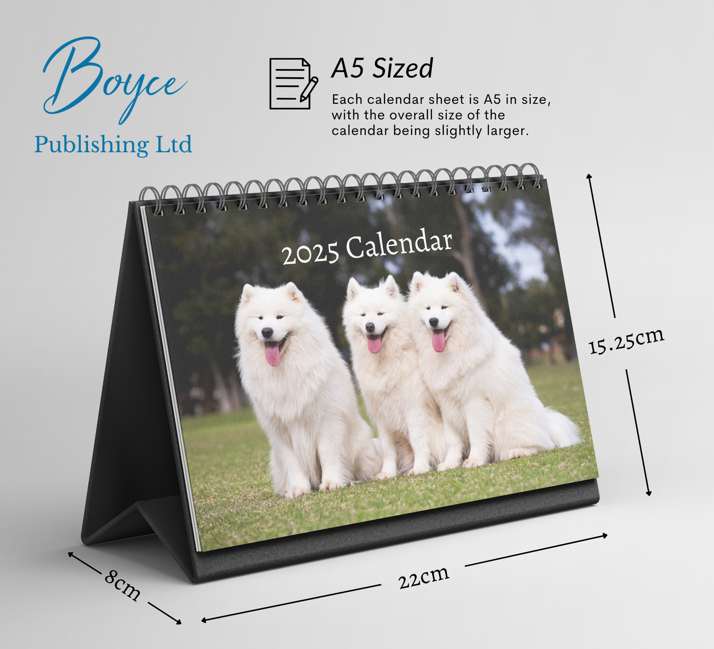 Samoyed Desk Calendar 2025