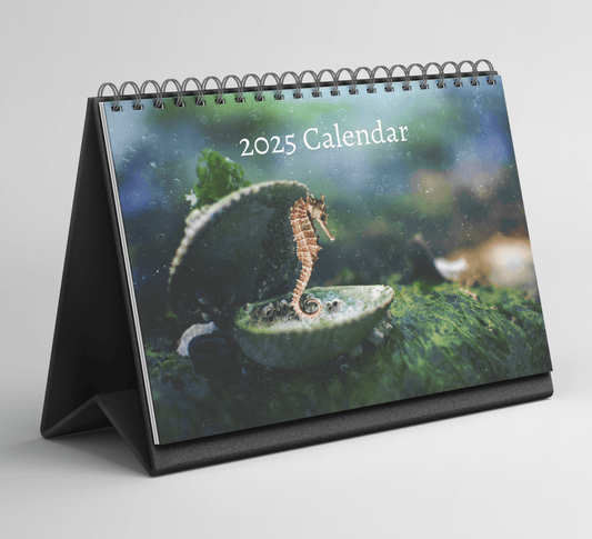 Seahorse Desk Calendar 2025