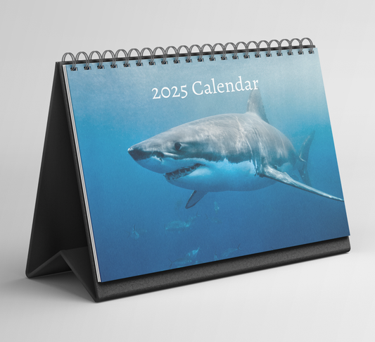 Shark Desk Calendar 2025