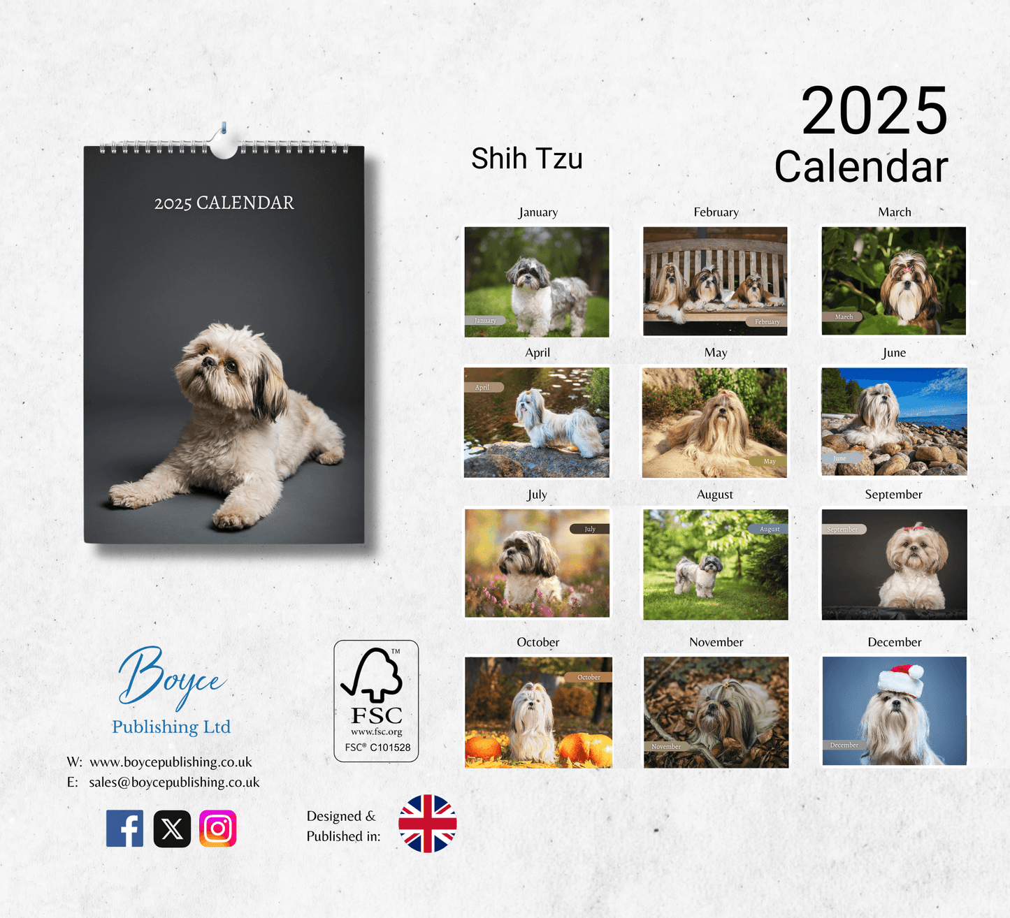 Shih Tzu Calendar 2025