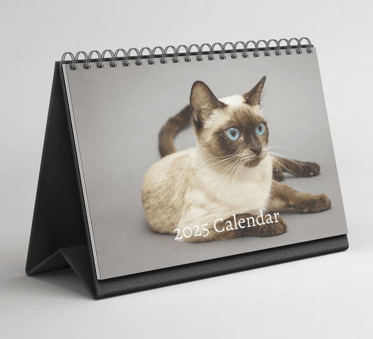 Siamese Cat Desk Calendar 2025