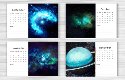 Space Desk Calendar 2025