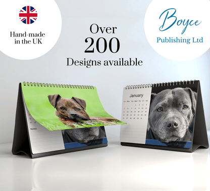 Staffordshire Bull Terrier Desk Calendar 2025