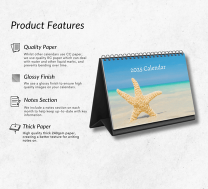 Starfish Desk Calendar 2025