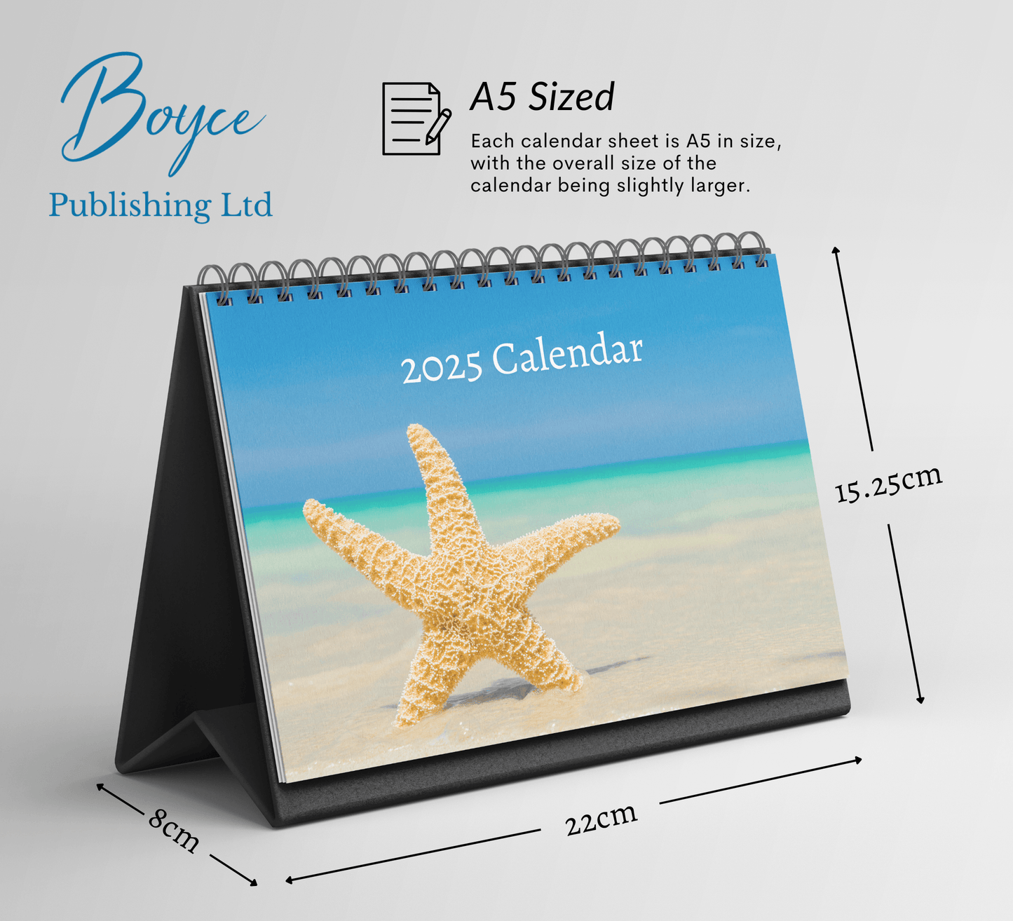 Starfish Desk Calendar 2025