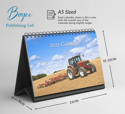 Tractors Desk Calendar 2025