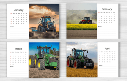 Tractors Desk Calendar 2025