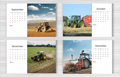 Tractors Desk Calendar 2025