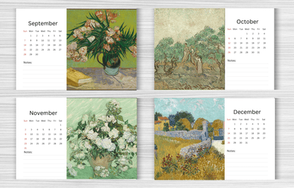 Van Gogh Desk Calendar 2025