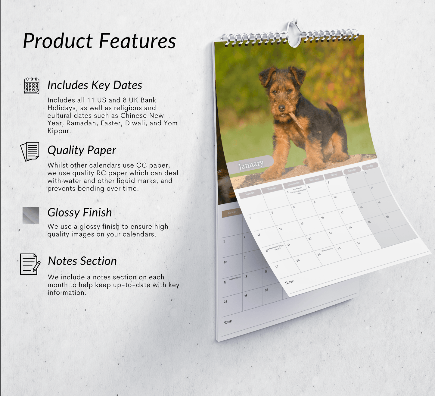 Welsh Terrier Calendar 2025